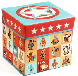 DJECO Boîte à jouets et siège Stars