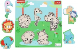 Puzzle en bois FISHER-PRICE avec poignées, 5 pièces