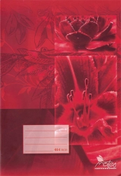 Cahier scolaire A4 60 feuilles ligné Eco – fleurs rouges
