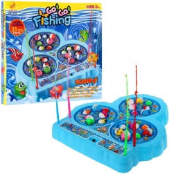 Jeu de pêche pour enfants avec étangs rotatifs 3+ – Bleu