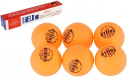 Balles de tennis de table SHIELD 6 pcs sans soudure jaunes 40 mm