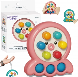 WOOPIE Jeu d'Habileté Attrape-taupe Poulpe Rose 2 en 1