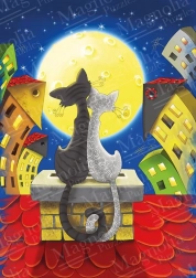 Puzzle Chats sur les toits 1000 pièces