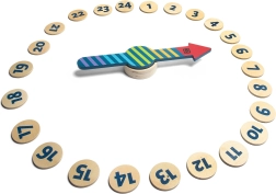 Jeu d’extérieur en bois Tourne la flèche – couleurs et chiffres