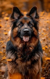 Norimpex peinture diamant chien berger allemand parmi les fleurs 30 × 40 cm