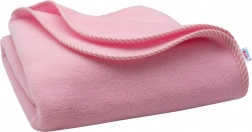 couverture polaire pour enfant NEW BABY 100 × 75 cm rose à rayures