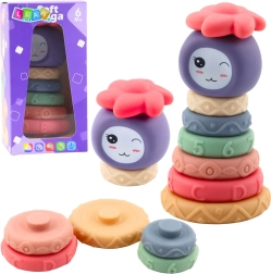 Tour sensorielle souple à empiler pour bébés, 8 pièces