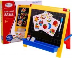 tableau 4-en-1 avec craie, feutre effaçable et lettres magnétiques