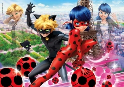 Puzzle Miraculous, les aventures de Ladybug et Chat Noir à Paris, 104 pièces
