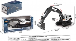 Pelle blanche en métal sur chenilles