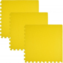 Tapis en mousse HUMBI 180 × 60 cm – grands puzzles en mousse imperméables, 3 pcs, jaune