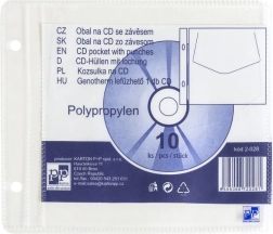 Pochette transparente pour CD avec euro-perforation