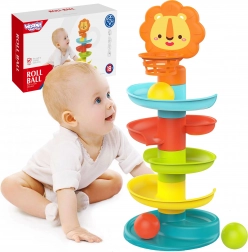 Tour en spirale colorée pour enfants avec balles de WOOPIE