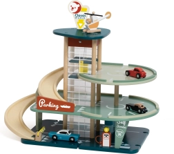 Classic World parking à plusieurs niveaux avec voitures, hélicoptère, lave-auto et station-service