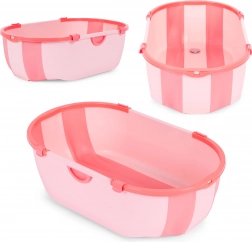 Baignoire bébé pliante avec bouchon de vidange, rose ECOTOYS