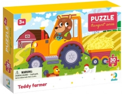 Puzzle DODO transport : fermier teddy, 30 pièces