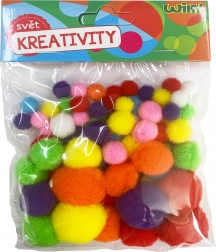 Mix Tailles Pom Pom, 80 pcs