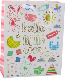 Sachet cadeau pour bébé Hello Little One 32 × 26 × 10 cm