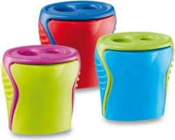 Taille-crayon double avec réservoir MAPED Boogy – assortiment de couleurs