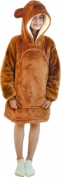 Couverture à capuche type sweat pour enfants – capybara Cozy Noxxiez