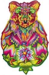 Puzzle en bois coloré – ours