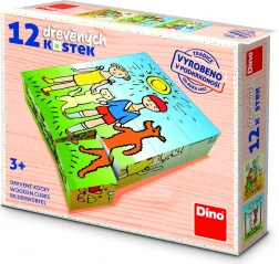 Cubes en bois Chien et Chat – 12 cubes