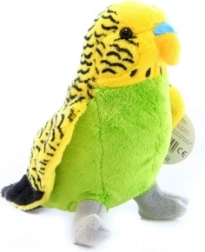 Perruche ondulée en peluche jaune 25 cm