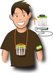 Gobelet avec loupe pour l’observation des insectes