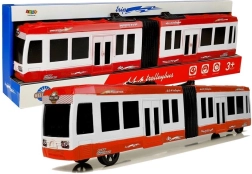 Autobus articulé à friction rouge
