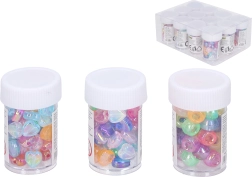 Perles en plastique colorées en tube