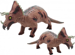 grande figurine dinosaure tricératops avec son 36 cm marron