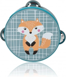 Tambourin pour enfants avec renard, 13 cm
