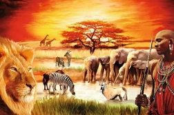Puzzle Savane - Maasai Fiers 3000 pièces