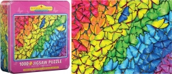 EUROGRAPHICS puzzle Arc-en-ciel de papillons 1000 pièces dans une boîte en métal