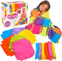 Kit créatif DIY couverture patchwork en polaire pour enfants