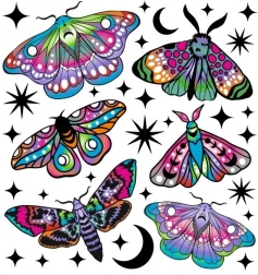 images thermocollants colorés – petites mites, petite planche