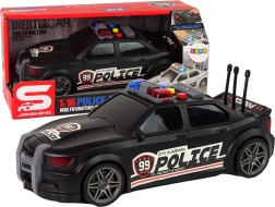 Voiture de sport de police 1:16, noire avec son