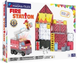 Magna-Tiles – Construction magnétique caserne de pompiers (50 pièces)