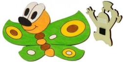 DODO aimant décoratif en bois – papillon vert 10 × 7 cm