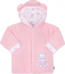 Veste d’hiver pour bébé avec capuche New Baby Nice Bear rose