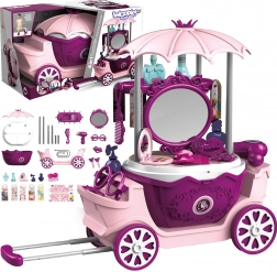 Woopie coiffeuse portable pour enfants 4‑en‑1 à roulettes, 31 accessoires