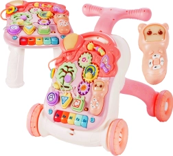 Trotteur pousseur 5-en-1 rose