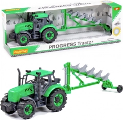 Tracteur à inertie vert avec charrue POLESIE