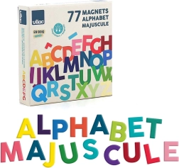 Vilac Alphabet magnétique en bois - Lettres majuscules