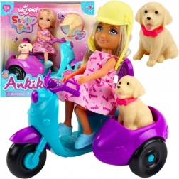 Woopie Royal poupée en scooter avec chien
