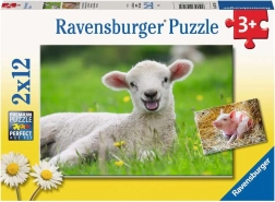 Ravensburger puzzle animaux de la ferme 2×12 pièces