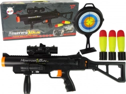 Lance-grenades pour enfants avec roquettes en mousse, sons et lampe – noir