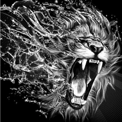 Peinture Diamant Rugissement de la Bête 30x40 cm