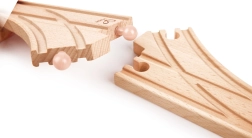 Rail aiguillage en bois 2 pcs