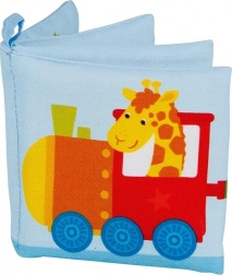 Livre bruissant en coton avec sifflet – petit train